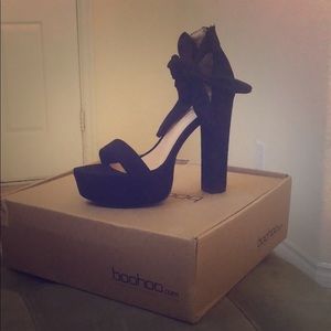 Black platform shoes